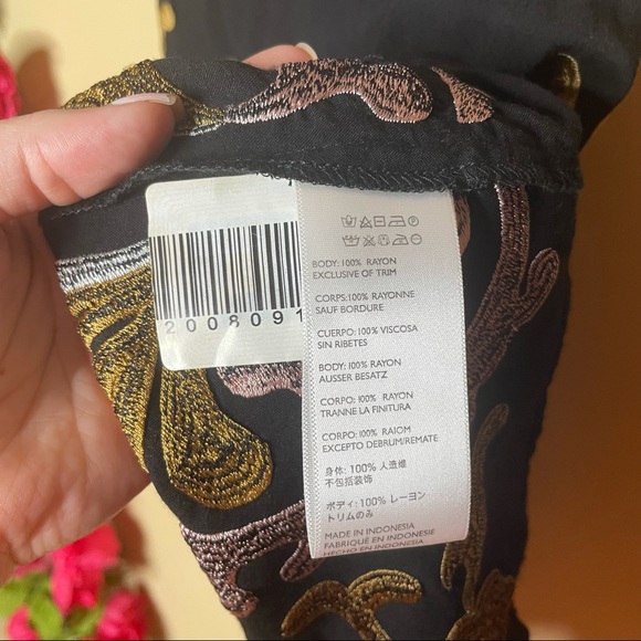 Cleobella Lali Metallic Embroidered Romper Size Small - Picture 8 of 15